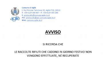 Mancata Raccolta Indifferenziata VENERDI&#39; 15 AGOSTO 2025