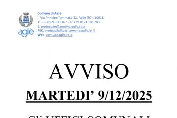Avviso chiusura uffici comunali